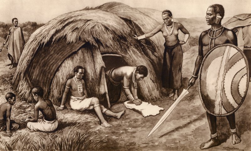 Inheemse familie in Kenia door John Macfarlane