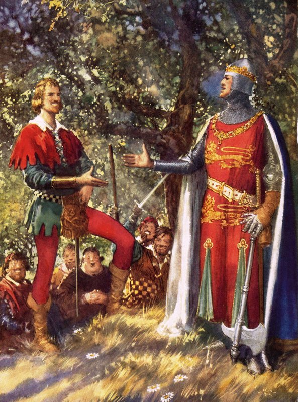 Robin Hood en Richard Leeuwenhart door John Millar Watt