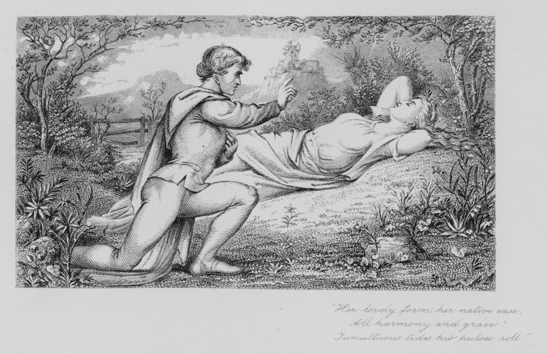 Robert Burns: Bloeiende Nelly (gravure) door John Moyr (attr.to) Smith