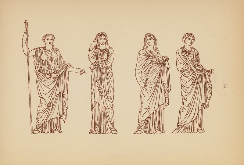 Oud-Grieks Vrouwelijk Kostuum door John Moyr Smith