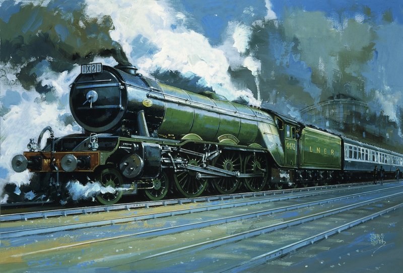 De vliegende Schot (gouache op papier) door John S. Smith