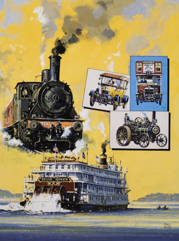 De tijdreiziger (gouache op papier) door John S. Smith