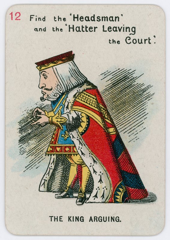 De koning die discussieert door John Tenniel