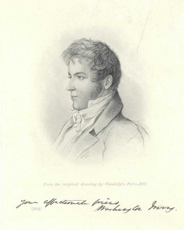Portret van Washington Irving door John Vanderlyn