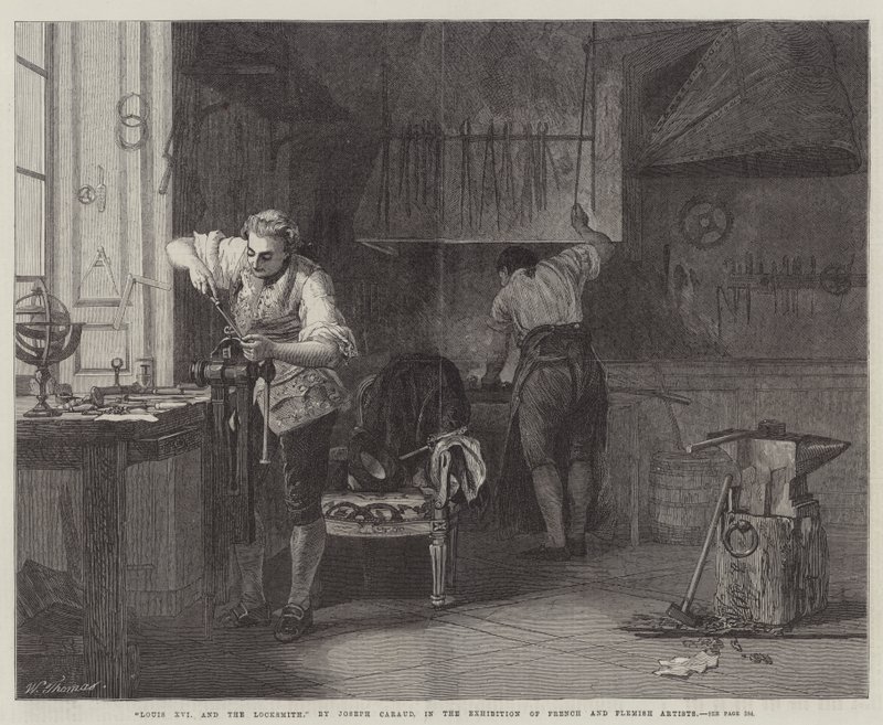 Lodewijk XVI en de slotenmaker door Joseph Caraud