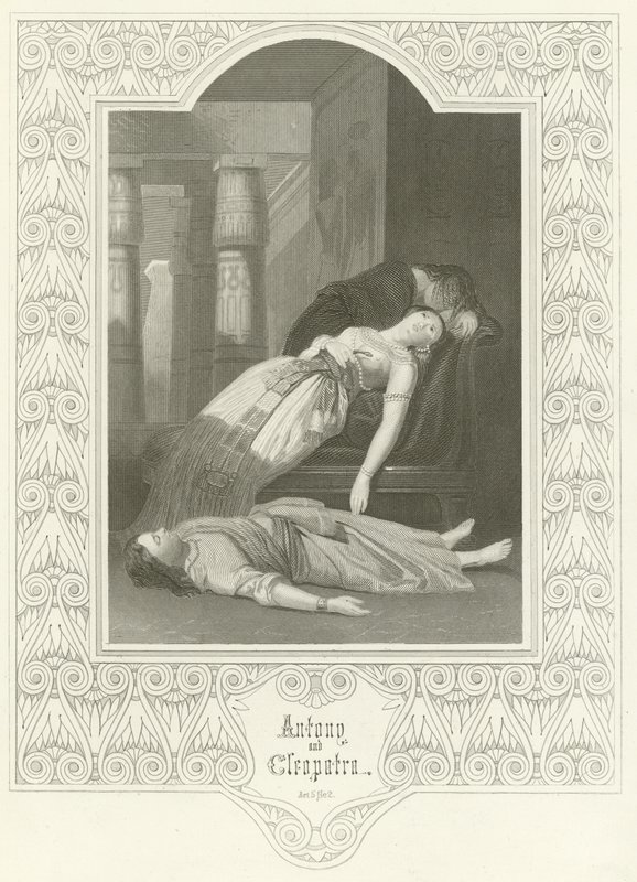 Antonius en Cleopatra, Act V, Scene II door Joseph Kenny Meadows