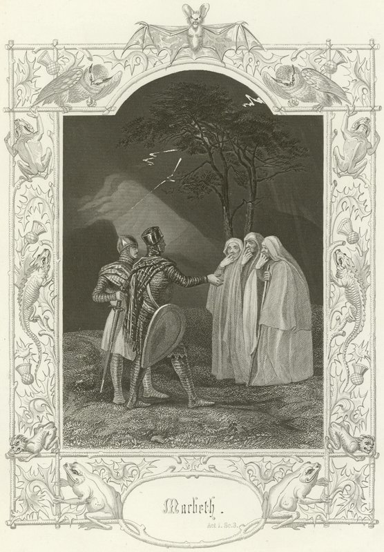 Macbeth, Act I, scène iii door Joseph Kenny Meadows