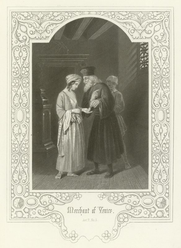 De Koopman van Venetië, Act II, Scene v door Joseph Kenny Meadows