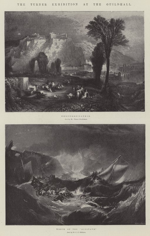 De Turner-tentoonstelling in de Guildhall door Joseph Mallord William Turner