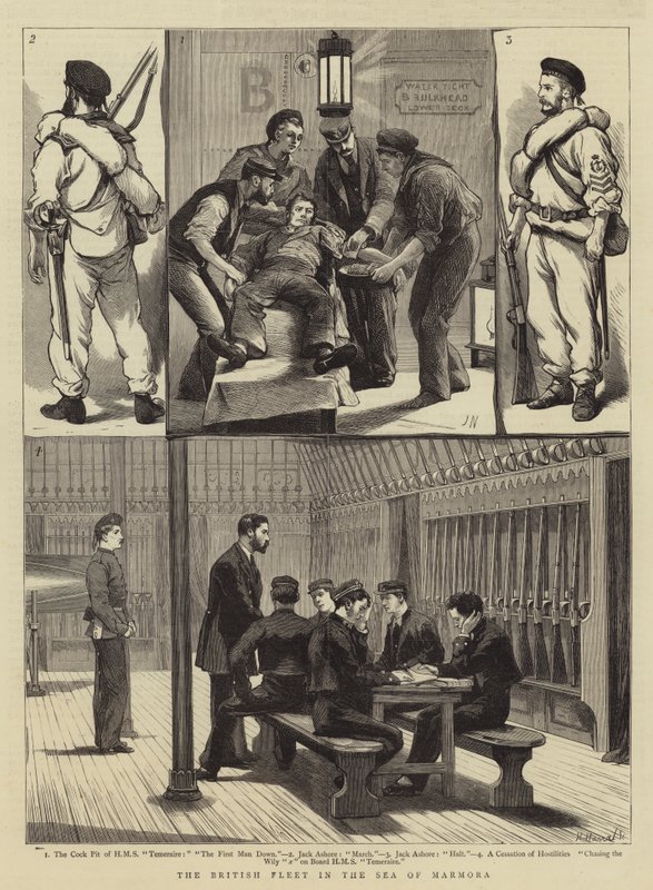 De Britse vloot in de Zee van Marmara door Joseph Nash