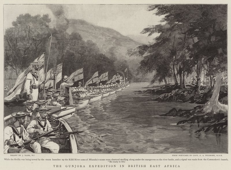 De Gunjora-expeditie in Brits Oost-Afrika door Joseph Nash