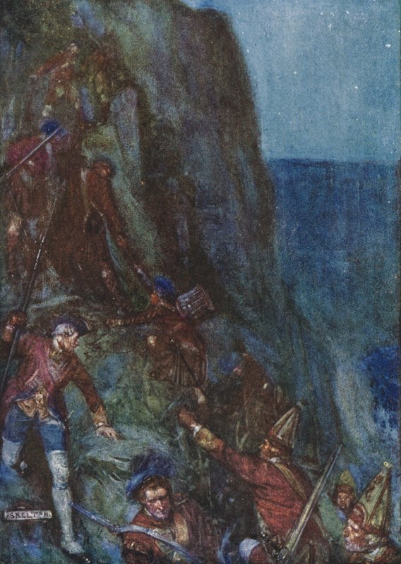 Uitglijden en struikelen, de mannen gingen door door Joseph Ratcliffe Skelton