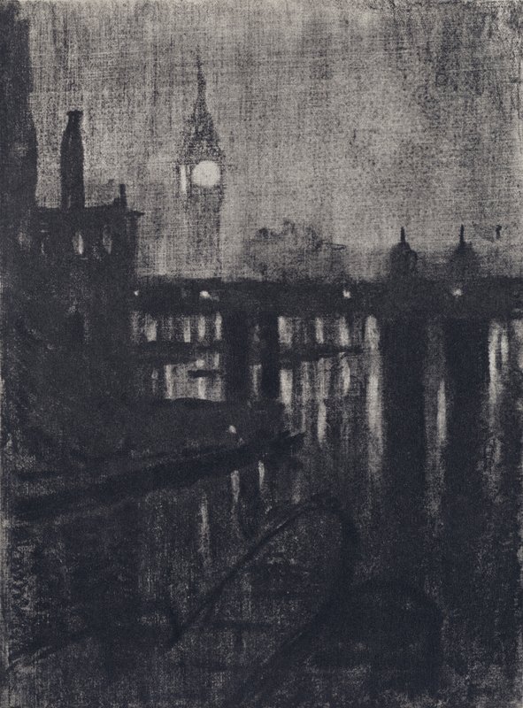 Klokkentoren, Nacht door Joseph (after) Pennell