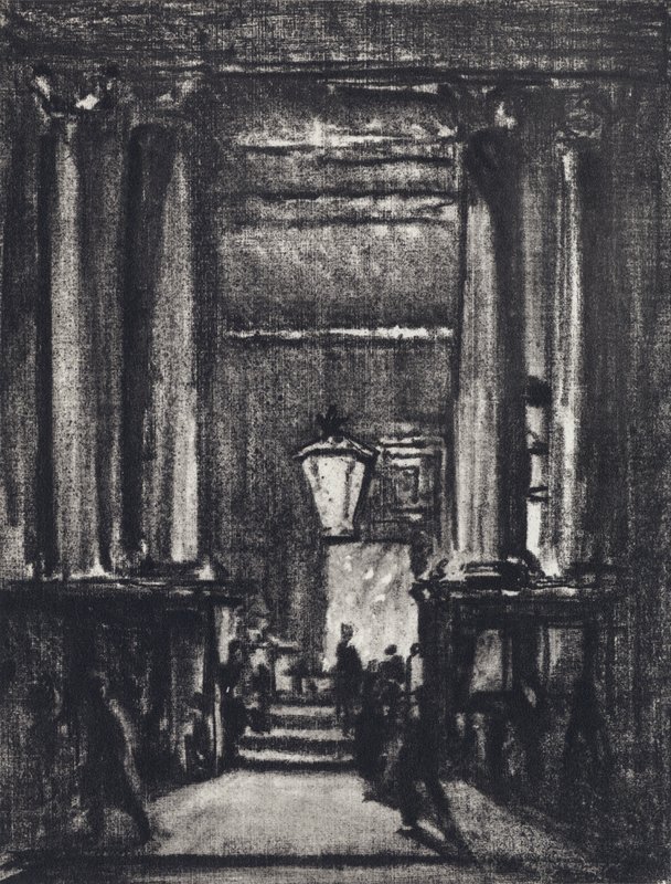 Exeter Hall door Joseph (after) Pennell