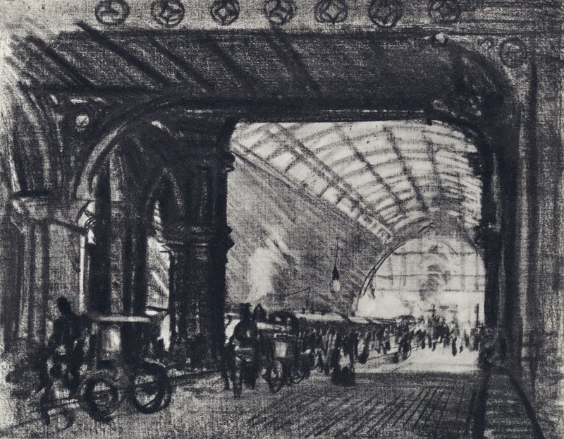 Station St Pancras door Joseph (after) Pennell