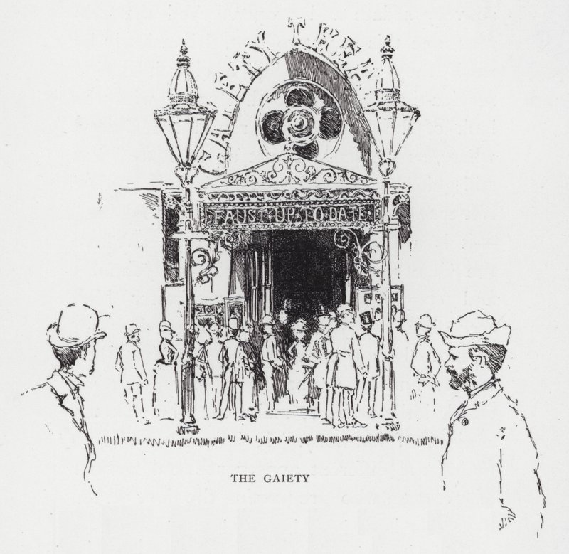 The Gaiety door Joseph (after) Pennell