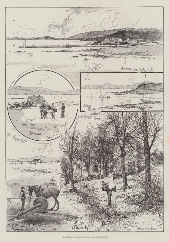 Buncrana, aan Lough Swilly, County Donegal door Joseph Holland Tringham