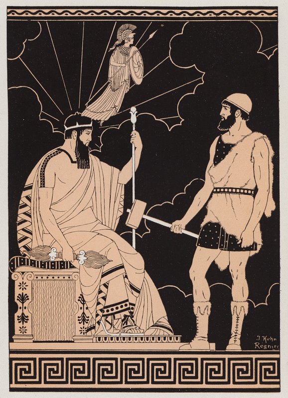 De geboorte van Athena door Joseph Kuhn Regnier