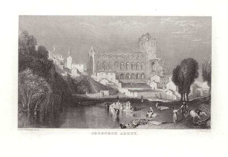 Jedburgh Abdij door Joseph Mallord William Turner