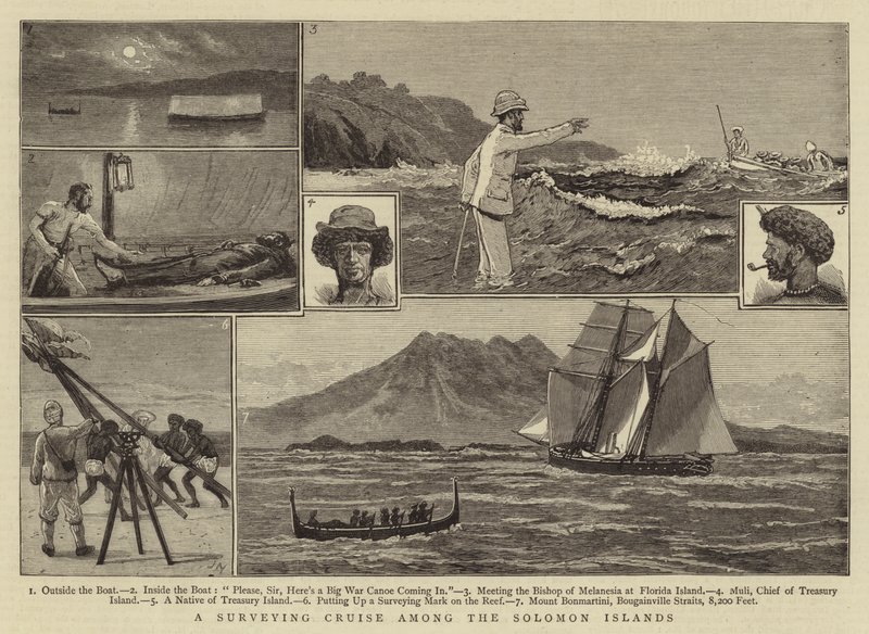 Een Opmetingscruise onder de Salomonseilanden door Joseph Nash
