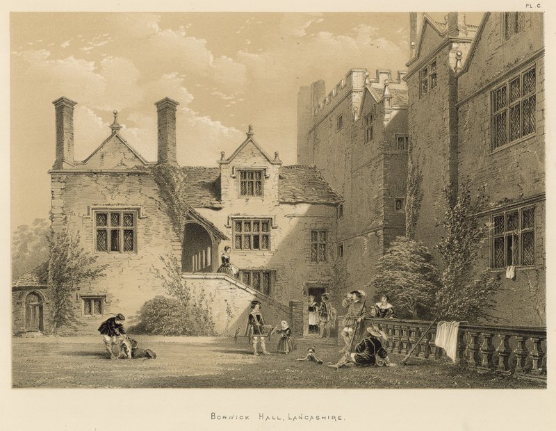 Borwick Hall, Lancashire door Joseph Nash