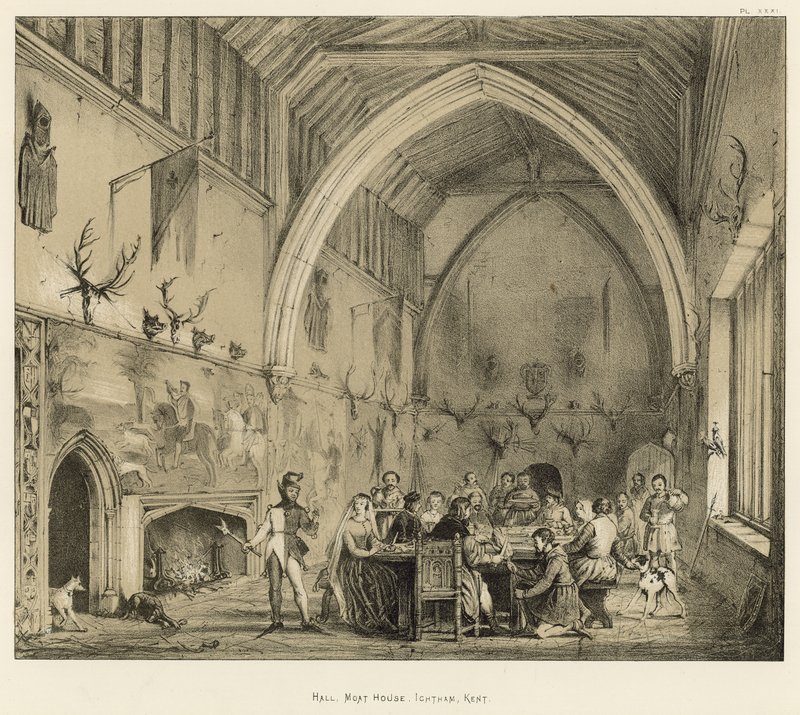 Hal, Moat House, Ightham, Kent door Joseph Nash