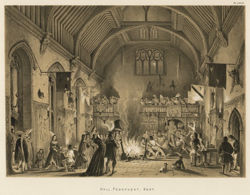 Hal, Penshurst, Kent door Joseph Nash