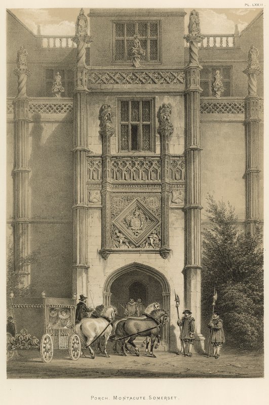 Portiek, Montacute, Somerset door Joseph Nash