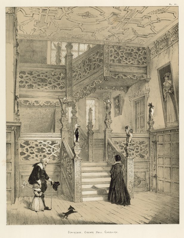 Trap, Crewe Hall, Cheshire door Joseph Nash