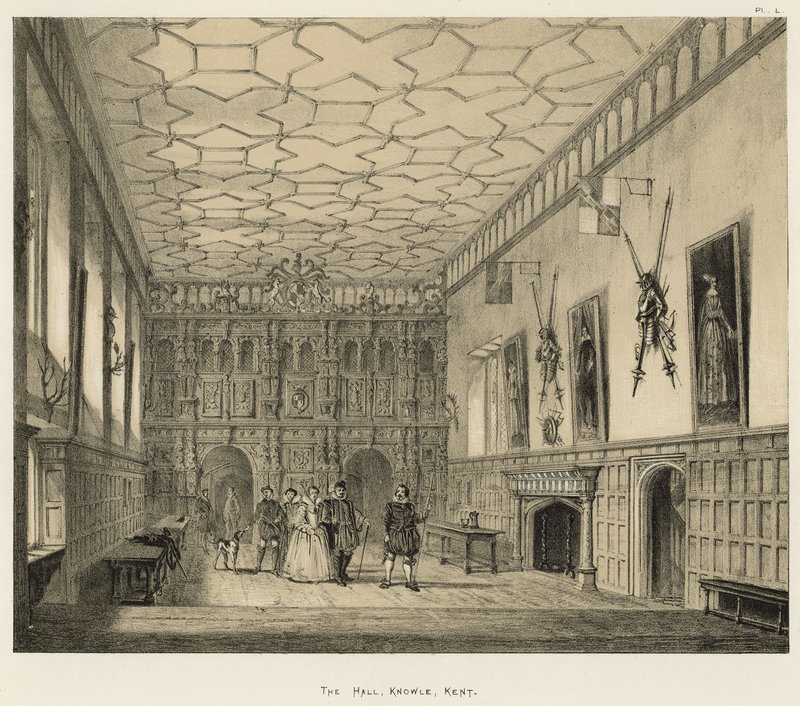 De Hal, Knowle, Kent door Joseph Nash
