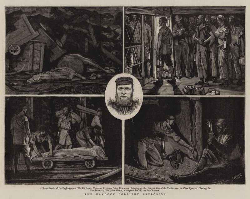 De Haydock Colliery Explosie door Joseph Nash