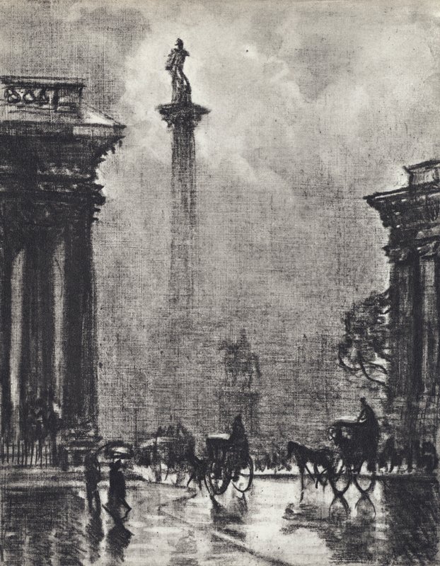 De Nelsonzuil door Joseph Pennell