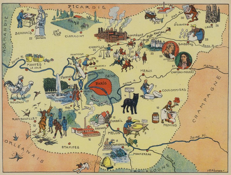 Île-de-France door Joseph Porphyre Pinchon