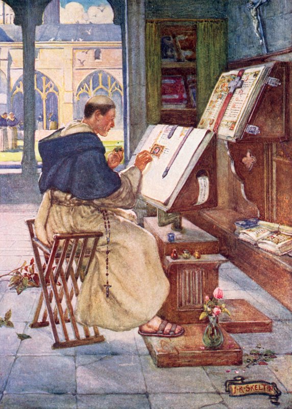 Middeleeuwse Schrijver door Joseph Ratcliffe Skelton
