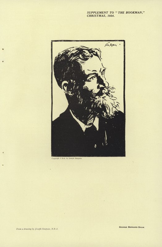 Portret van George Bernard Shaw door Joseph Simpson