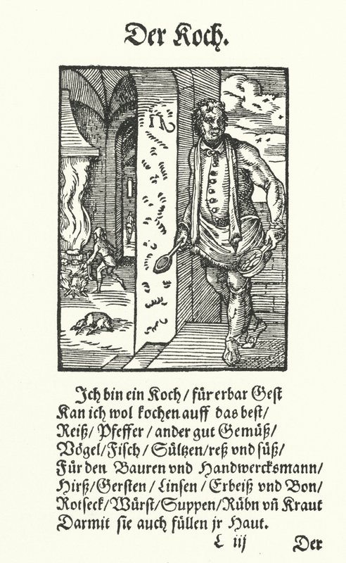 De kok (gravure) door Jost (after) Amman