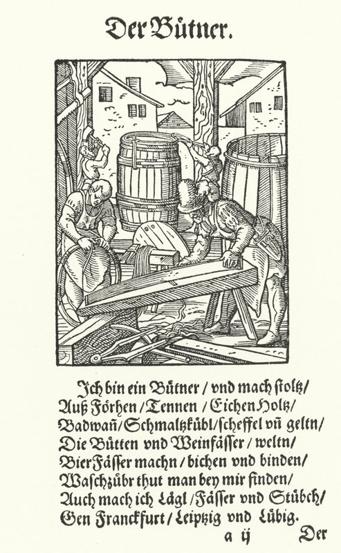 De kuiper (gravure) door Jost (after) Amman