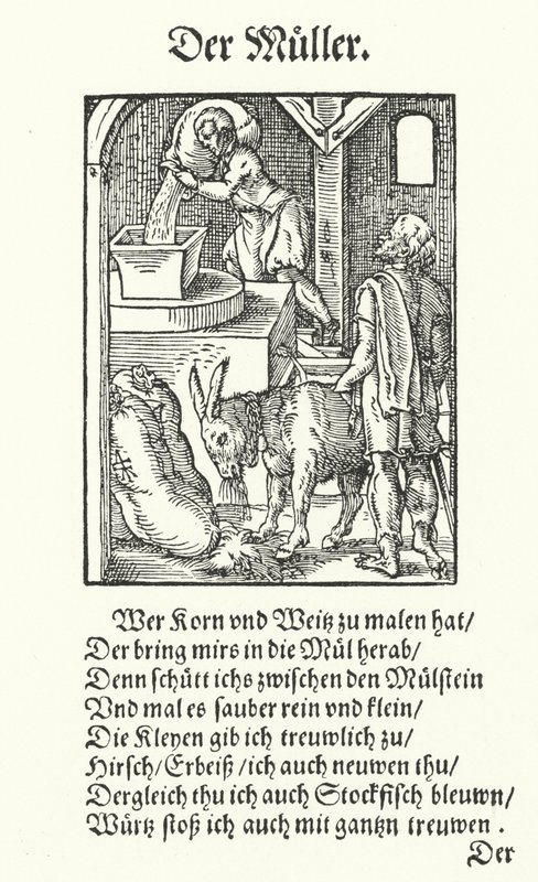 De molenaar (gravure) door Jost (after) Amman