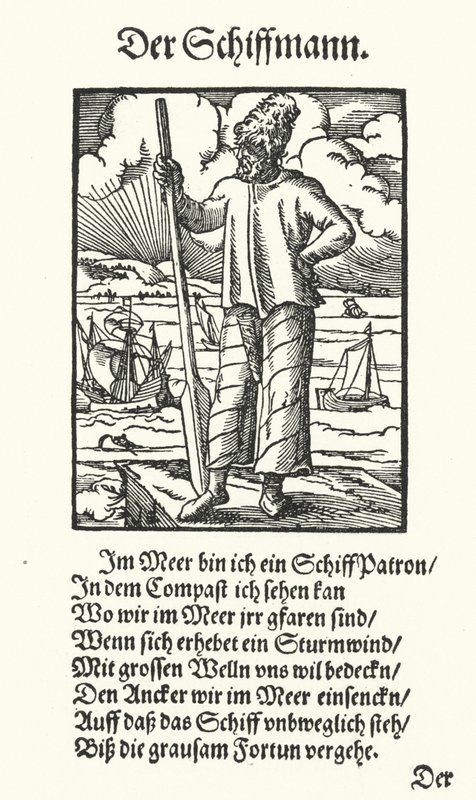 De scheepseigenaar (gravure) door Jost (after) Amman