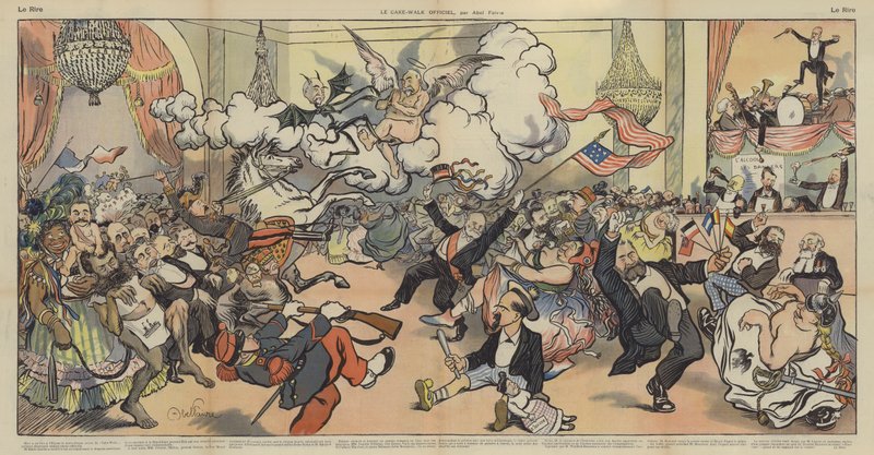 Le cake-walk officiel door Jules Abel Faivre