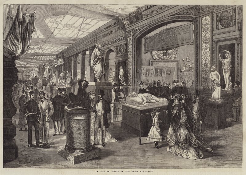La Rue de Russie in de Parijse Tentoonstelling door Jules Pelcoq