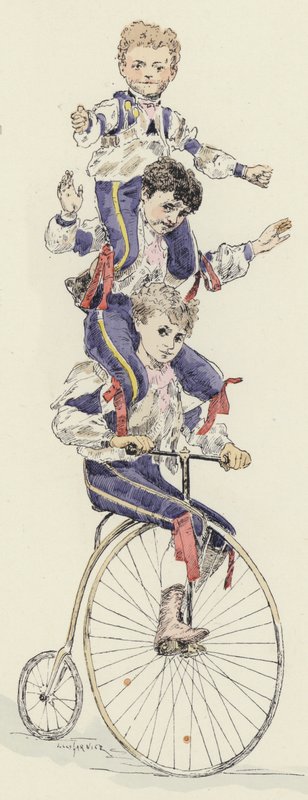 Fietsact door Jules Arsene (after) Garnier