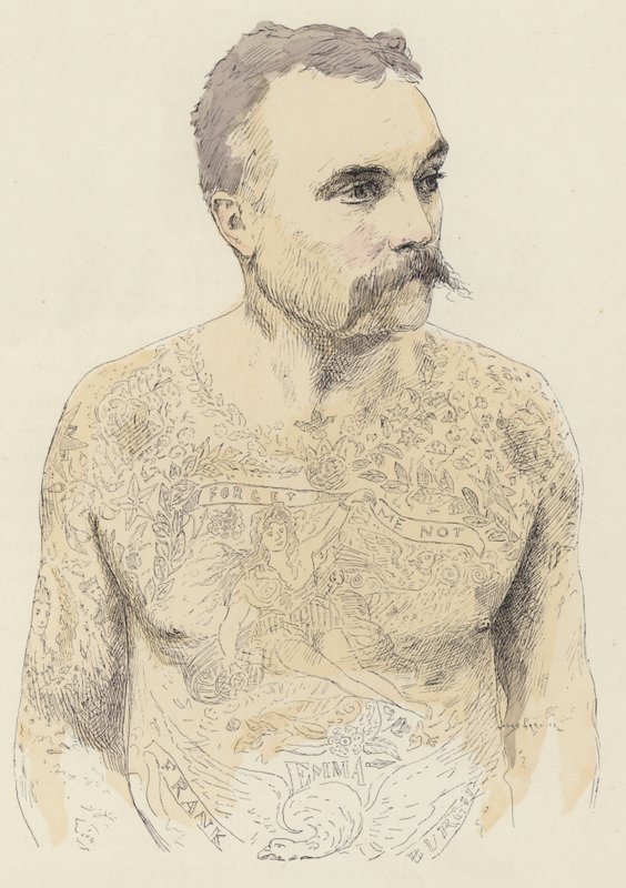 Tatoeages door Jules Arsene (after) Garnier