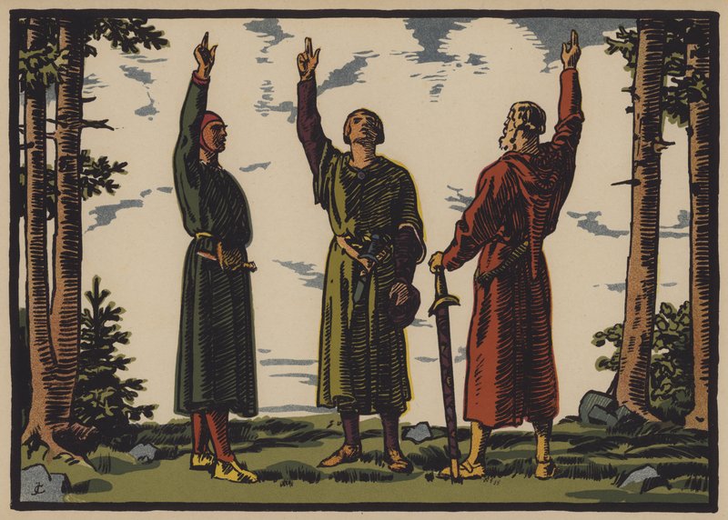 Het Pact van Grutli door Jules Courvoisier