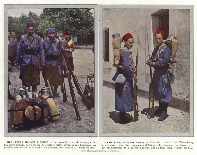 Tirailleurs, Nieuwe Uniform, Tirailleurs, Oude Uniform door Jules Gervais Courtellemont