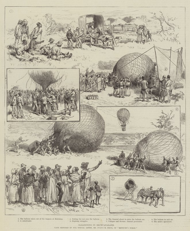 Ballonvaren in Bechuanaland door Julius Mandes Price