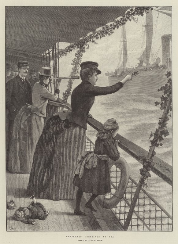 Kerstgroeten op Zee door Julius Mandes Price
