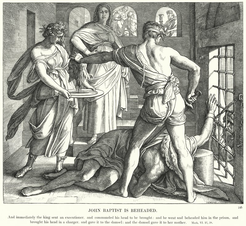 Johannes de Doper wordt onthoofd door Julius Schnorr von Carolsfeld