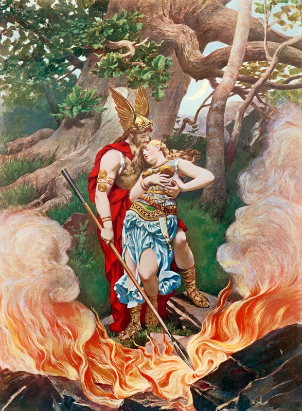 Valkyrie, Act III scène ii door Konrad Dielitz