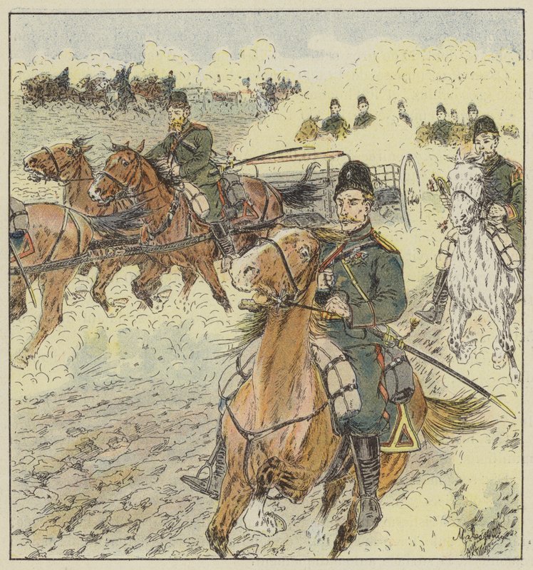 Kozakkenartillerie van Transbaikal door L. Malespine